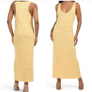 Zara Striped Maxi Racerback Tank Dress NWT